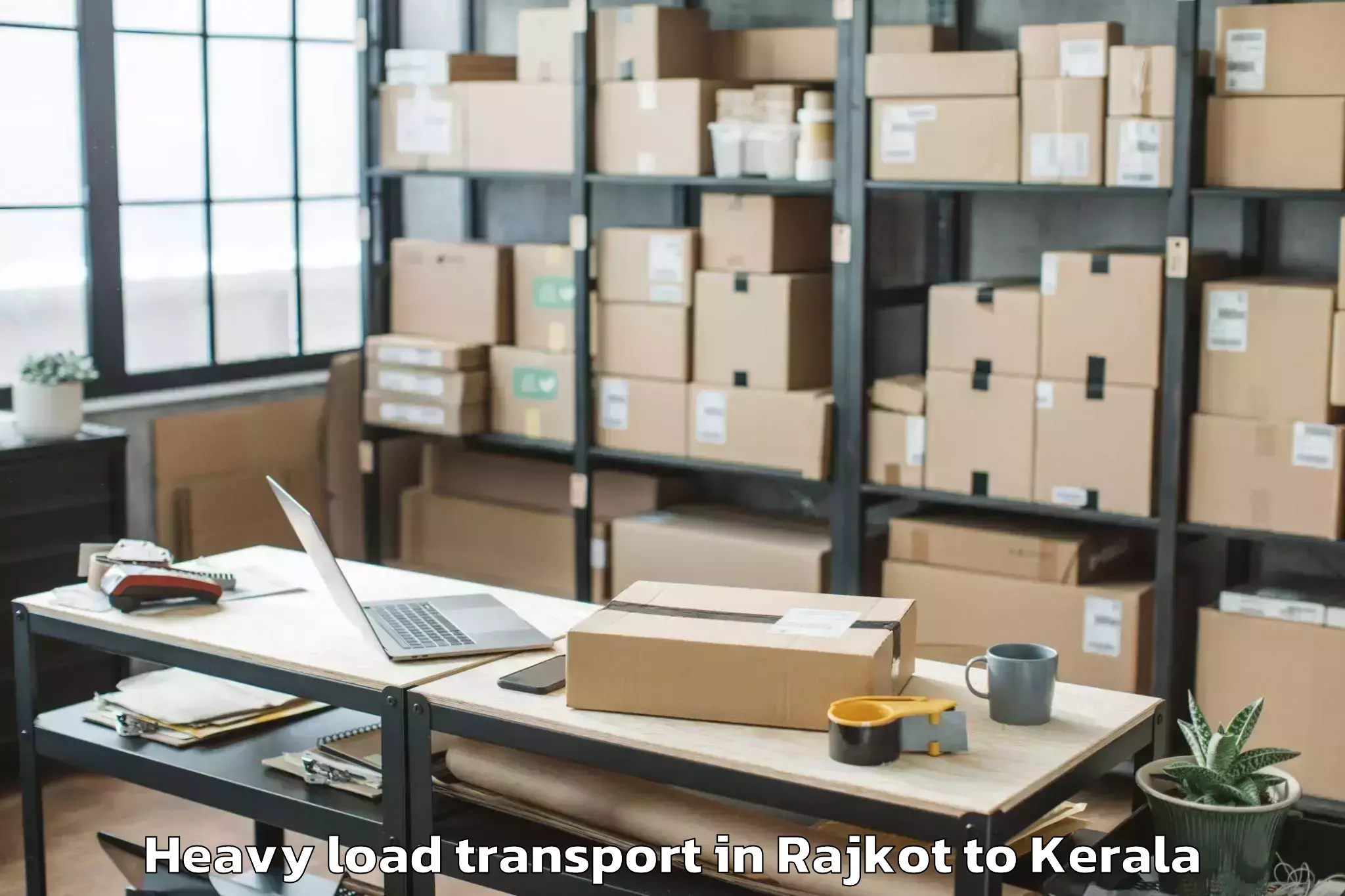 Professional Rajkot to Naduvannur Heavy Load Transport